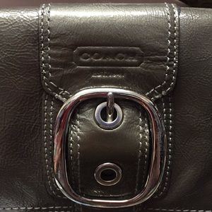 Coach silver clutch